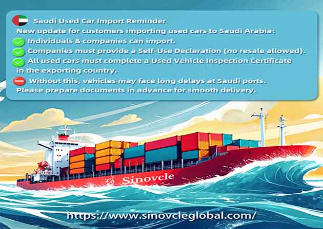 Срочное обновление 2025 года: Новые правила импорта подержанных автомобилей в Саудовскую Аравию – руководство по таможенному оформлению и осмотру.